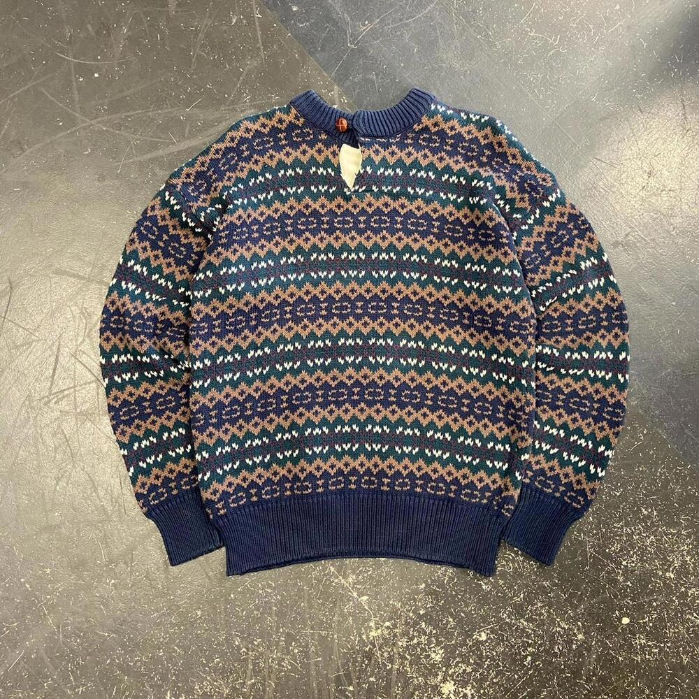 80s London Fog 1/4 Button Grandpa Knit